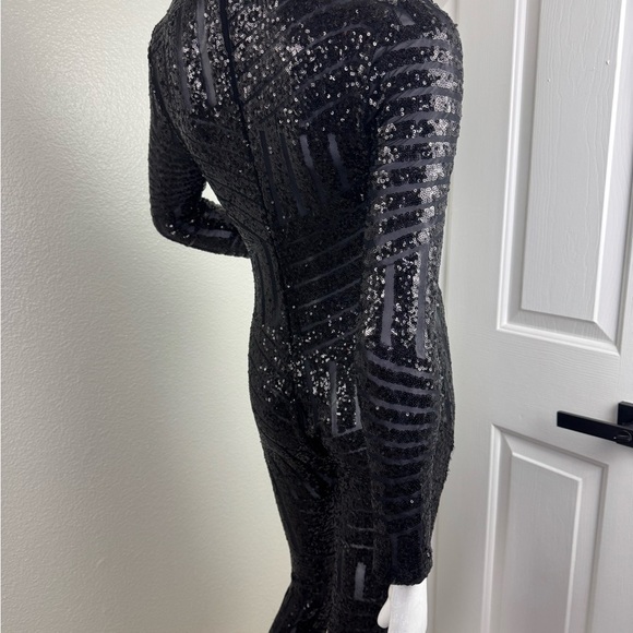 Akira Chicago Sequin Black Regular Size Jumpsuits & Rompers for Women Size M - Picture 6 of 11